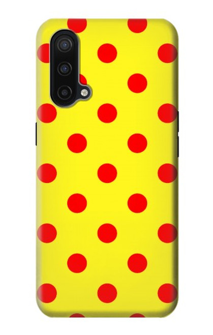 S3526 Rouge tache à pois Etui Coque Housse pour OnePlus Nord CE 5G