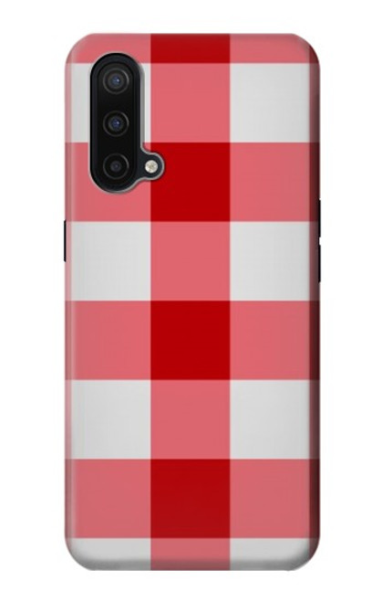 S3535 Rouge vichy Etui Coque Housse pour OnePlus Nord CE 5G