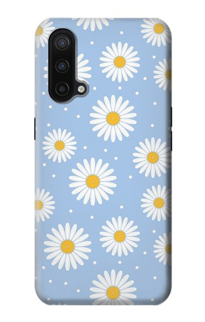 S3681 Motif de fleurs de marguerite Etui Coque Housse pour OnePlus Nord CE 5G