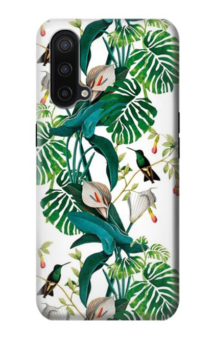 S3697 Oiseaux de la vie des feuilles Etui Coque Housse pour OnePlus Nord CE 5G