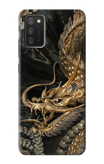 S0426 Dragon d'or Etui Coque Housse pour Samsung Galaxy A03S