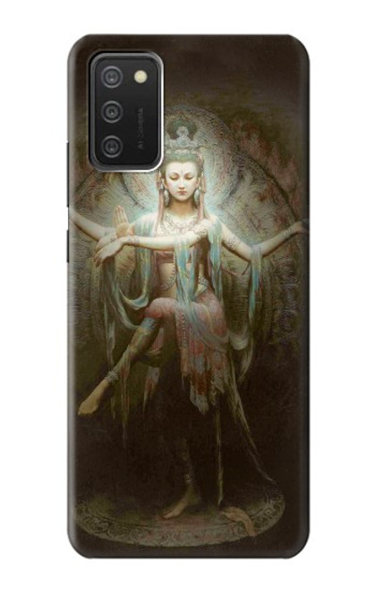 S0787 Guan Yin Etui Coque Housse pour Samsung Galaxy A03S