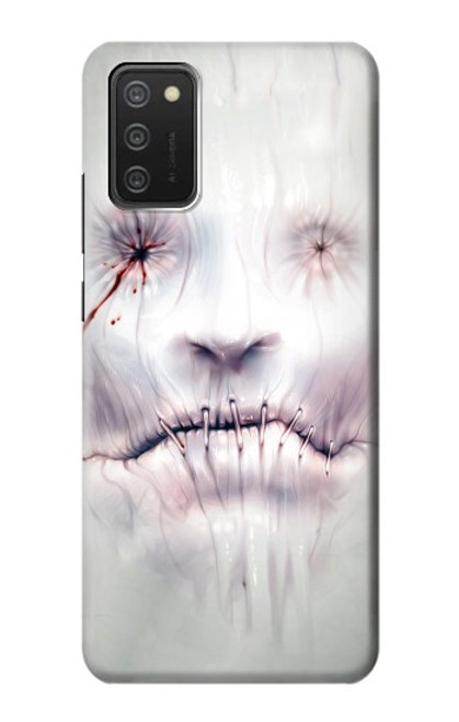 S0884 Visage d'horreur Etui Coque Housse pour Samsung Galaxy A03S