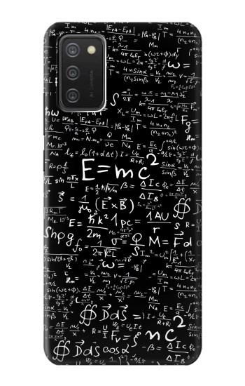S2574 Mathématiques Physique Noirboard équation Etui Coque Housse pour Samsung Galaxy A03S