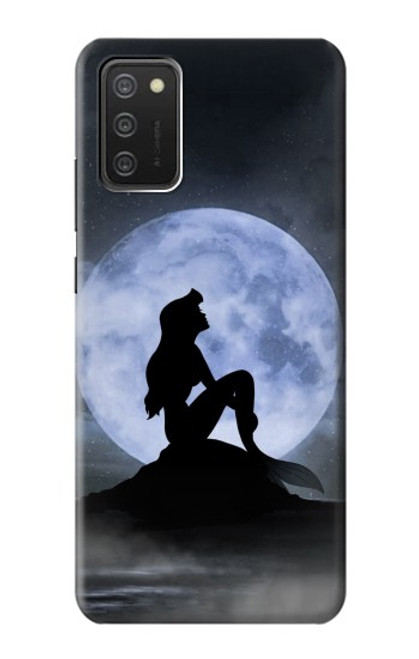 S2668 Silhouette sirène Lune Nuit Etui Coque Housse pour Samsung Galaxy A03S