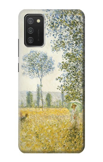 S2682 Claude Monet Champs Au printemps Etui Coque Housse pour Samsung Galaxy A03S