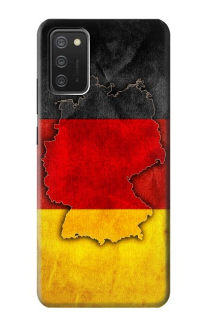 S2935 Allemagne Drapeau Carte Etui Coque Housse pour Samsung Galaxy A03S