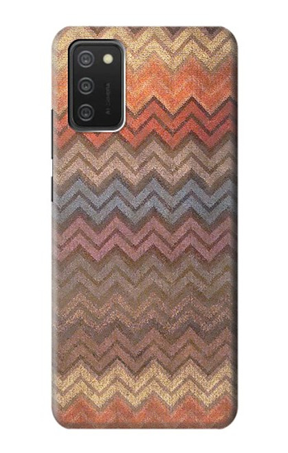 S3752 Motif de tissu en zigzag imprimé graphique Etui Coque Housse pour Samsung Galaxy A03S