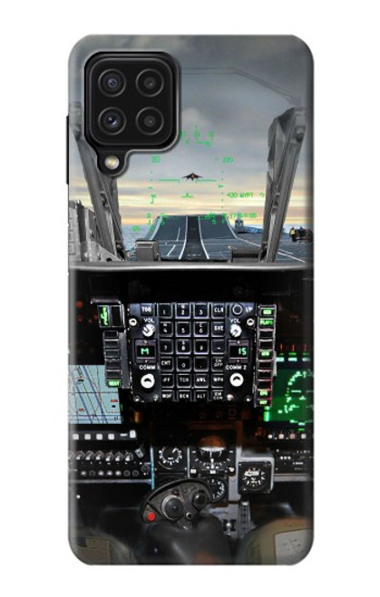 S2435 Avion de chasse Cockpit d'avion Etui Coque Housse pour Samsung Galaxy A22 4G