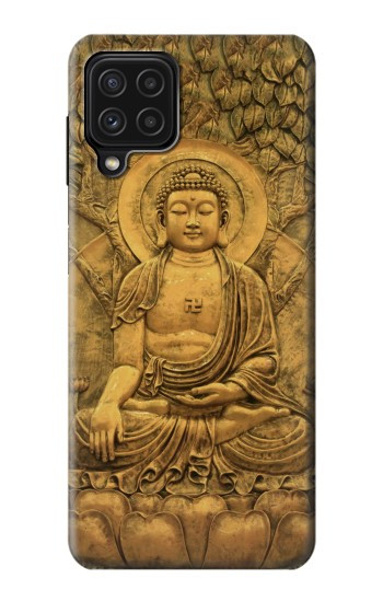 S2452 Bouddha Bas relief Art Imprimé Graphique Etui Coque Housse pour Samsung Galaxy A22 4G