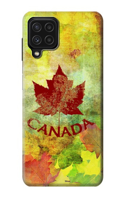 S2523 Canada Feuille d'érable d'automne Etui Coque Housse pour Samsung Galaxy A22 4G