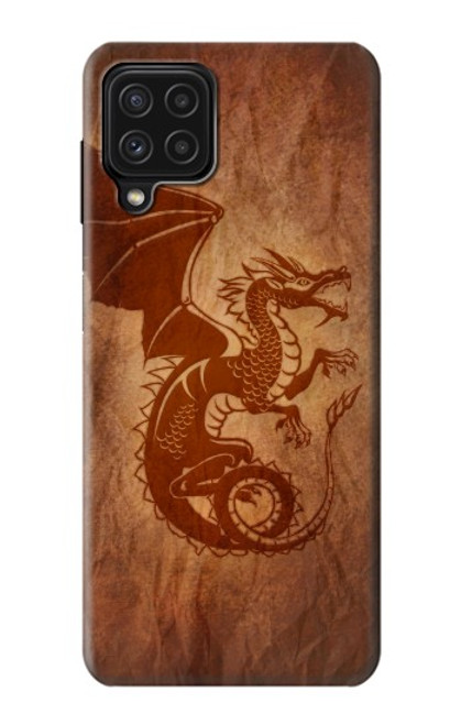 S3086 Rouge dragon Tatouage Etui Coque Housse pour Samsung Galaxy A22 4G