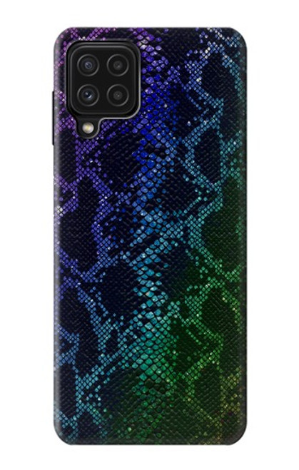 S3366 Arc en ciel Python graphique Imprimer Peau Etui Coque Housse pour Samsung Galaxy A22 4G