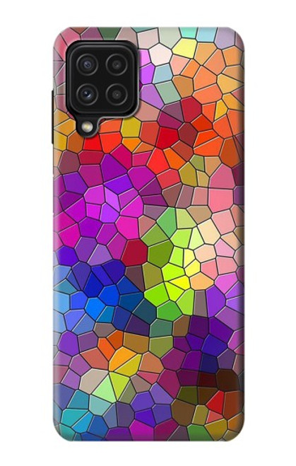 S3677 Mosaïques de briques colorées Etui Coque Housse pour Samsung Galaxy A22 4G
