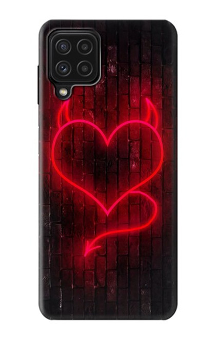 S3682 Cœur du diable Etui Coque Housse pour Samsung Galaxy A22 4G