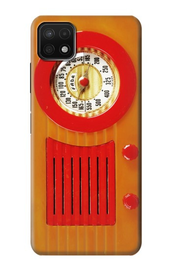 S2780 Radio bakélite orange millésimé Etui Coque Housse pour Samsung Galaxy A22 5G