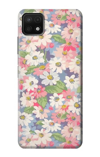 S3688 Motif d'art floral floral Etui Coque Housse pour Samsung Galaxy A22 5G