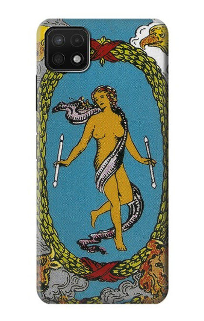 S3746 Carte de tarot le monde Etui Coque Housse pour Samsung Galaxy A22 5G