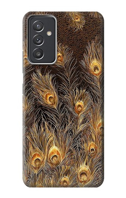 S3691 Plume de paon d'or Etui Coque Housse pour Samsung Galaxy Quantum 2