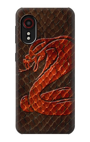 S0663 Cobra Serpent Peau Etui Coque Housse pour Samsung Galaxy Xcover 5