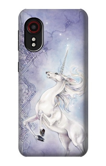 S1134 Cheval Blanc Licorne Etui Coque Housse pour Samsung Galaxy Xcover 5