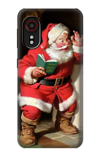 S1417 Père Noël Joyeux Noël Etui Coque Housse pour Samsung Galaxy Xcover 5