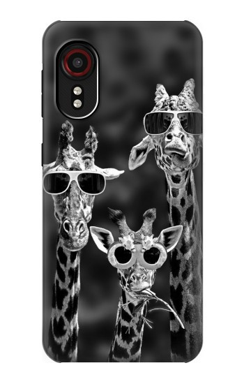 S2327 Girafes avec lunettes de soleil Etui Coque Housse pour Samsung Galaxy Xcover 5