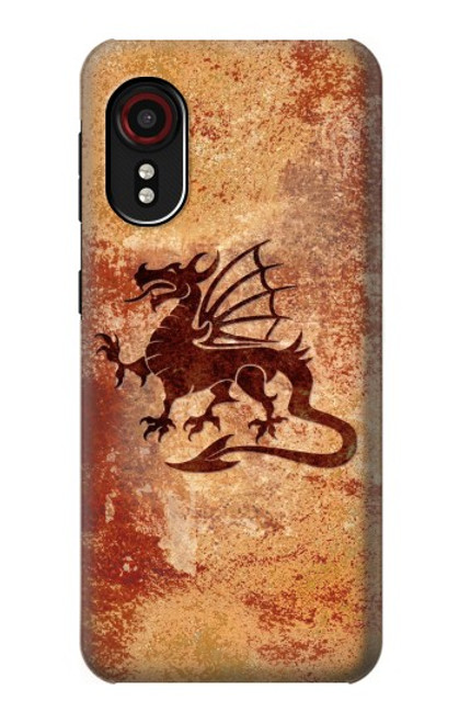 S2485 Dragon métal Texture imprimé graphique Etui Coque Housse pour Samsung Galaxy Xcover 5