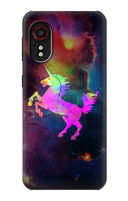 S2486 Arc en ciel espace de nébuleuse Licorne Etui Coque Housse pour Samsung Galaxy Xcover 5