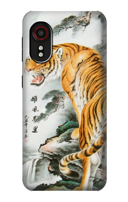 S2750 Peinture orientale Tigre chinois Etui Coque Housse pour Samsung Galaxy Xcover 5
