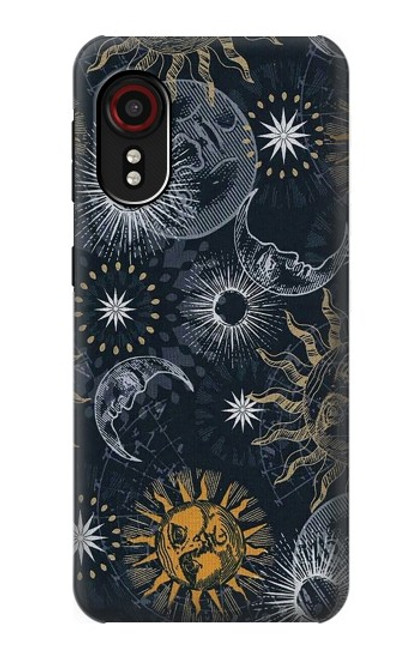 S3702 Lune et soleil Etui Coque Housse pour Samsung Galaxy Xcover 5
