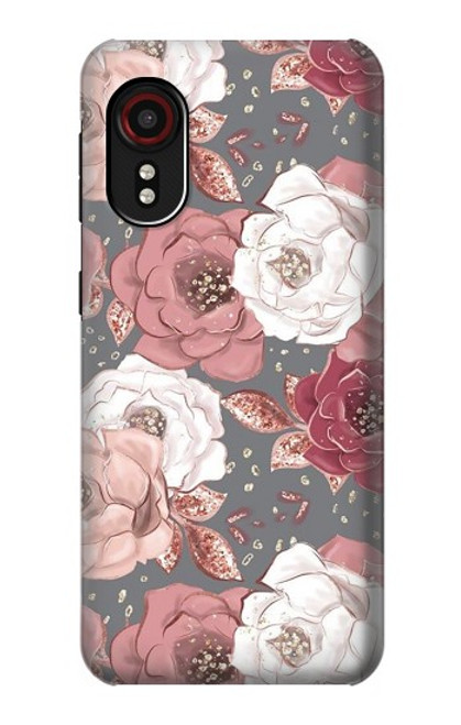 S3716 Motif floral rose Etui Coque Housse pour Samsung Galaxy Xcover 5