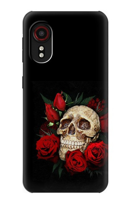S3753 Roses de crâne gothique sombre Etui Coque Housse pour Samsung Galaxy Xcover 5
