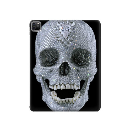 S1286 Crâne de diamant Etui Coque Housse pour iPad Pro 12.9 (2022,2021,2020,2018, 3rd, 4th, 5th, 6th)