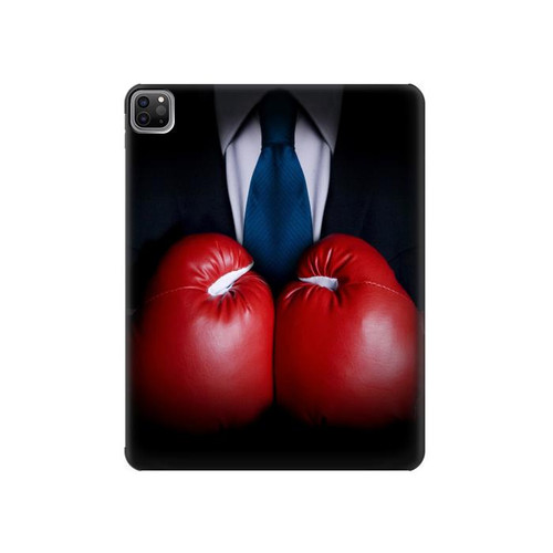 S2261 Homme d'affaires Noir Costume avec des gants de boxe Etui Coque Housse pour iPad Pro 12.9 (2022, 2021, 2020, 2018), iPad Air 13 (2025, 2024)