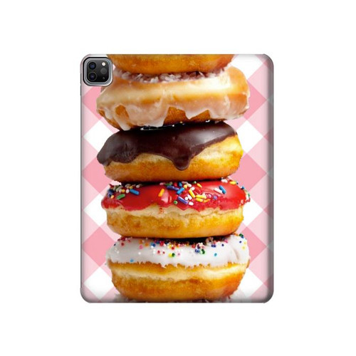 S2431 Fantaisie douce Donuts Etui Coque Housse pour iPad Pro 12.9 (2022,2021,2020,2018, 3rd, 4th, 5th, 6th)