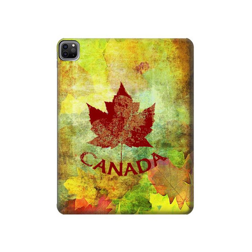 S2523 Canada Feuille d'érable d'automne Etui Coque Housse pour iPad Pro 12.9 (2022,2021,2020,2018, 3rd, 4th, 5th, 6th)