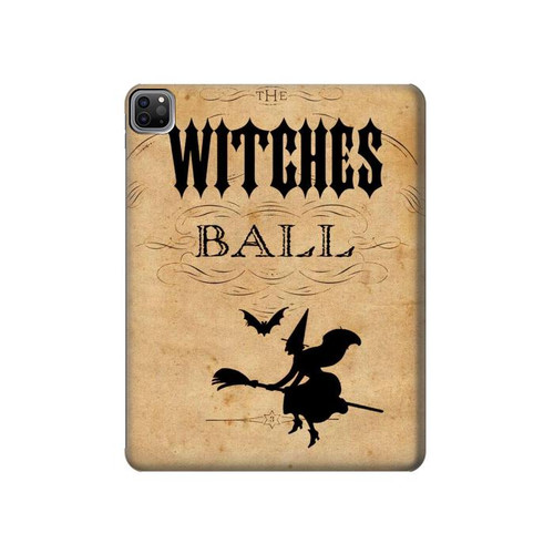 S2648 Les sorcières d'Halloween millésimé balle Etui Coque Housse pour iPad Pro 12.9 (2022,2021,2020,2018, 3rd, 4th, 5th, 6th)