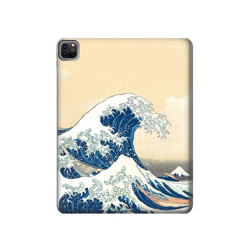 S2790 Hokusai Sous la vague au large de Kanagawa Etui Coque Housse pour iPad Pro 12.9 (2022, 2021, 2020, 2018), iPad Air 13 (2025, 2024)