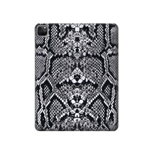 S2855 Blanc Rattle Serpent Imprimé graphique Peau Etui Coque Housse pour iPad Pro 12.9 (2022, 2021, 2020, 2018), Air 13 (2024)