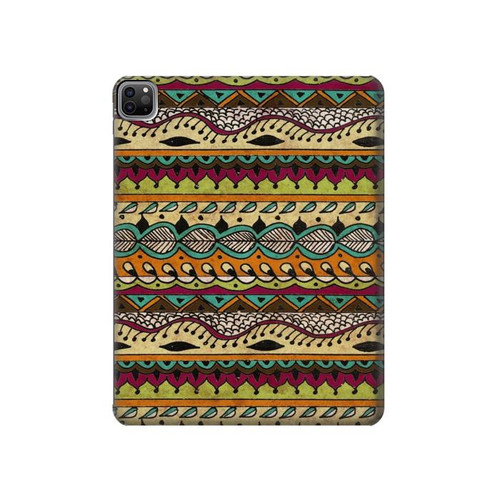 S2860 Boho Hippie Motif aztèque Etui Coque Housse pour iPad Pro 12.9 (2022,2021,2020,2018, 3rd, 4th, 5th, 6th)