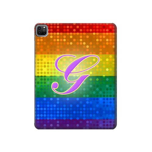 S2899 Arc en ciel LGBT Gay Pride Drapeau Etui Coque Housse pour iPad Pro 12.9 (2022, 2021, 2020, 2018), iPad Air 13 (2025, 2024)