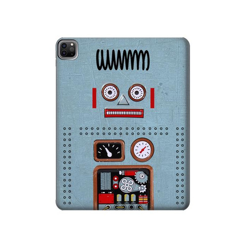 S3040 Retro Robot Jouet Etui Coque Housse pour iPad Pro 12.9 (2022, 2021, 2020, 2018), iPad Air 13 (2025, 2024)