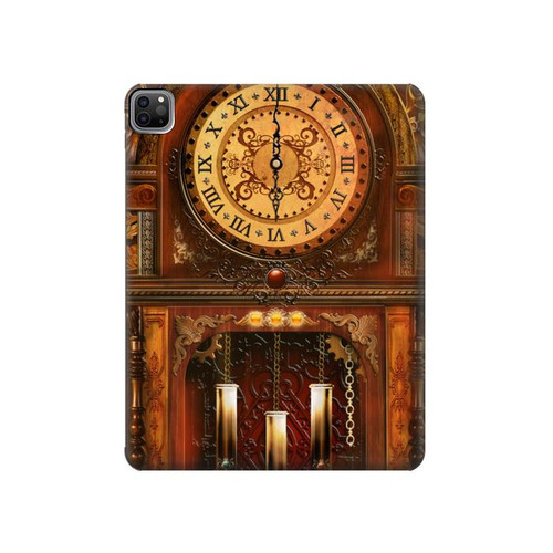 S3174 Horloge Grand-père Etui Coque Housse pour iPad Pro 12.9 (2022,2021,2020,2018, 3rd, 4th, 5th, 6th)