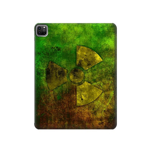 S3202 Symbole de danger radioactif nucléaire Etui Coque Housse pour iPad Pro 12.9 (2022, 2021, 2020, 2018), Air 13 (2024)