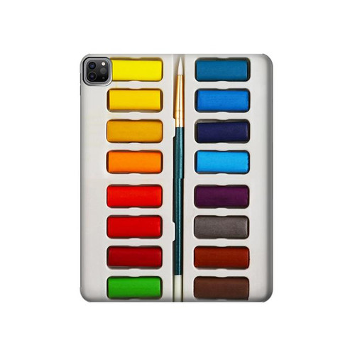 S3243 Ensemble de peinture aquarelle Etui Coque Housse pour iPad Pro 12.9 (2022,2021,2020,2018, 3rd, 4th, 5th, 6th)