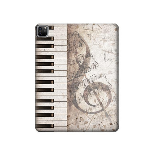 S3390 Note de musique Etui Coque Housse pour iPad Pro 12.9 (2022,2021,2020,2018, 3rd, 4th, 5th, 6th)