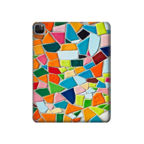 S3391 Art abstrait carreaux de mosaïque graphique Etui Coque Housse pour iPad Pro 12.9 (2022,2021,2020,2018, 3rd, 4th, 5th, 6th)