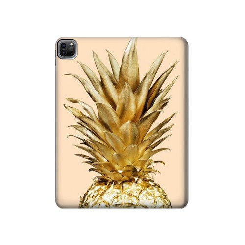 S3490 ananas or Etui Coque Housse pour iPad Pro 12.9 (2022,2021,2020,2018, 3rd, 4th, 5th, 6th)
