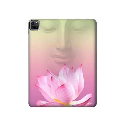 S3511 Fleur de lotus Bouddhisme Etui Coque Housse pour iPad Pro 12.9 (2022,2021,2020,2018, 3rd, 4th, 5th, 6th)